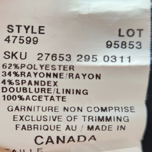 Le Chateau black and white pencil skirt Size 1/2 - Picture 4 of 4